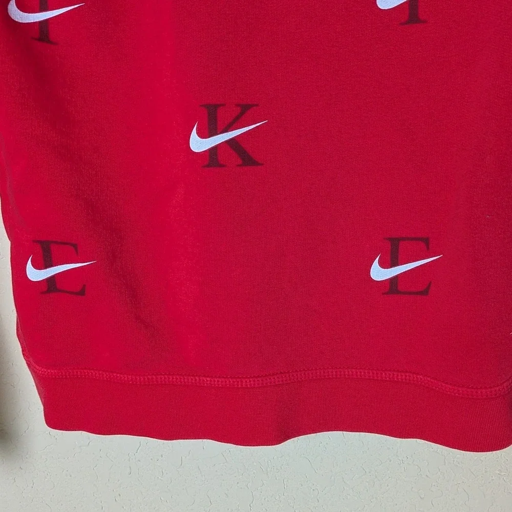 Nike Kids‎ L Red All-Over Swoosh Hoodie – Sporty Streetwear Aesthetic